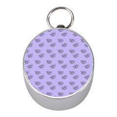 Zodiac Bat Lilac Mini Silver Compasses by snowwhitegirl