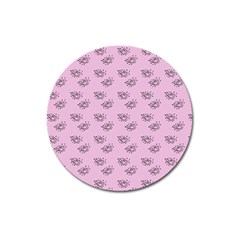 Zodiac Bat Pink Magnet 3  (round) by snowwhitegirl