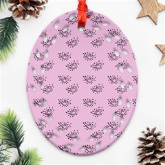 Zodiac Bat Pink Ornament (oval Filigree) by snowwhitegirl