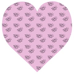 Zodiac Bat Pink Wooden Puzzle Heart