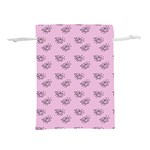 Zodiac Bat Pink Lightweight Drawstring Pouch (M) Front