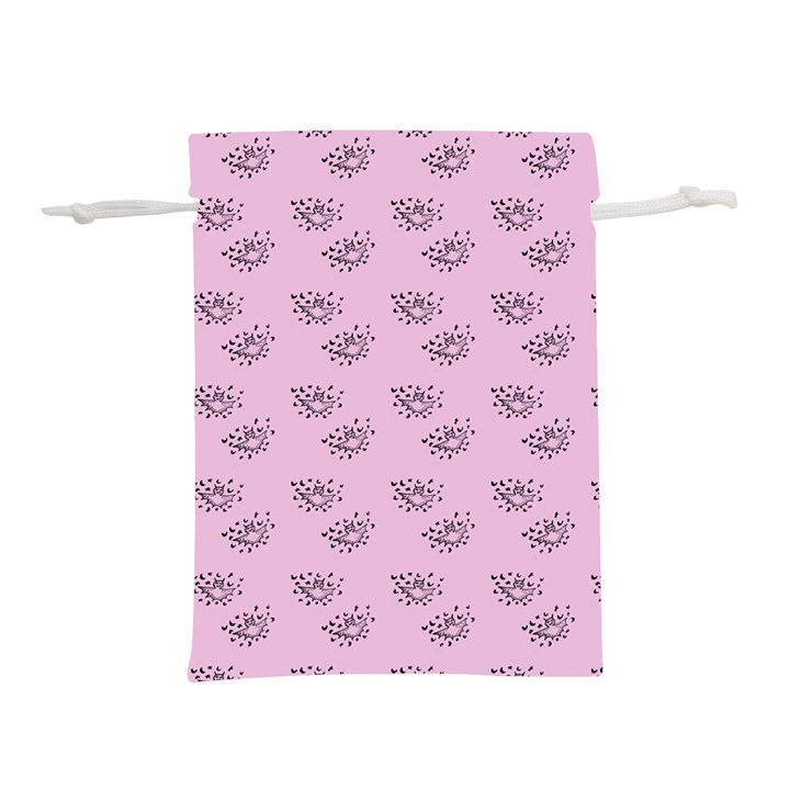 Zodiac Bat Pink Lightweight Drawstring Pouch (M)