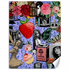 Vintage Girls Floral Collage Canvas 18  X 24  by snowwhitegirl