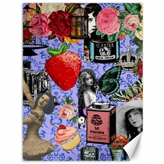 Vintage Girls Floral Collage Canvas 36  X 48  by snowwhitegirl