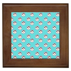 English Breakfast Aqua Framed Tile by snowwhitegirl