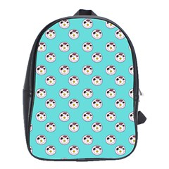 English Breakfast Aqua School Bag (large) by snowwhitegirl