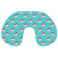 English Breakfast Aqua Travel Neck Pillow by snowwhitegirl