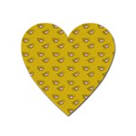 Zodiac Bat Pink Yellow Heart Magnet Front