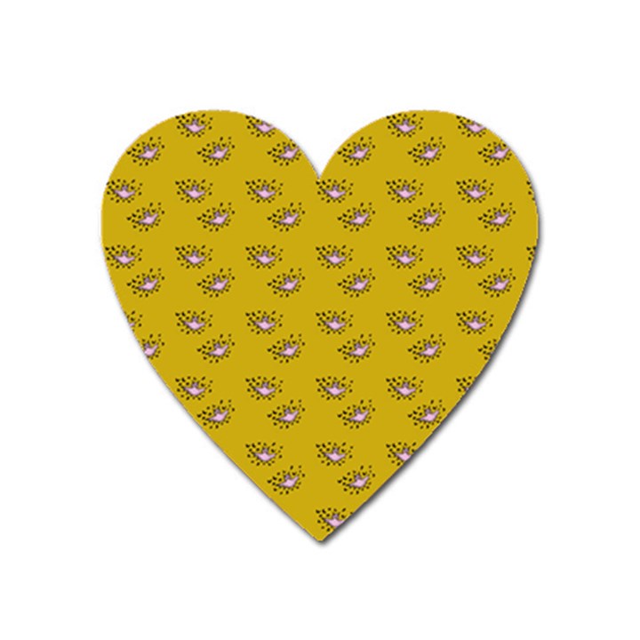 Zodiac Bat Pink Yellow Heart Magnet