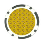 Zodiac Bat Pink Yellow Poker Chip Card Guard Front