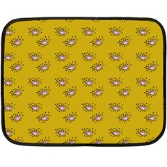 Zodiac Bat Pink Yellow Double Sided Fleece Blanket (mini)  by snowwhitegirl