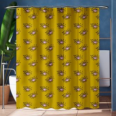 Zodiac Bat Pink Yellow Shower Curtain 60  X 72  (medium)  by snowwhitegirl