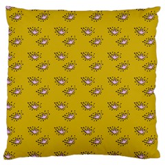 Zodiac Bat Pink Yellow Large Cushion Case (two Sides) by snowwhitegirl