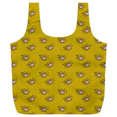 Zodiac Bat Pink Yellow Full Print Recycle Bag (xl) by snowwhitegirl