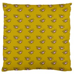 Zodiac Bat Pink Yellow Large Flano Cushion Case (two Sides) by snowwhitegirl