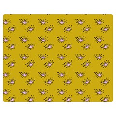 Zodiac Bat Pink Yellow Double Sided Flano Blanket (medium)  by snowwhitegirl