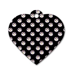 English Breakfast Black Dog Tag Heart (two Sides) by snowwhitegirl