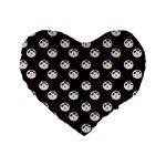 English Breakfast Black Standard 16  Premium Heart Shape Cushions Front