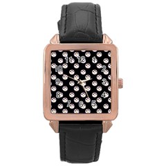 English Breakfast Black Rose Gold Leather Watch  by snowwhitegirl