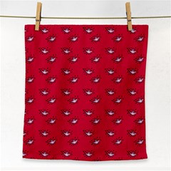 Zodiac Bat Pink Red Face Towel by snowwhitegirl