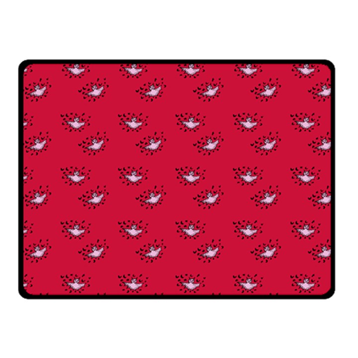 Zodiac Bat Pink Red Fleece Blanket (Small)