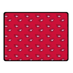 Zodiac Bat Pink Red Double Sided Fleece Blanket (small)  by snowwhitegirl