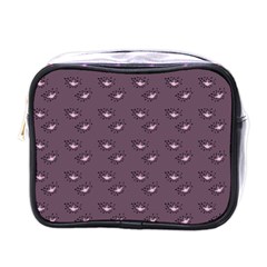 Zodiac Bat Pink Grey Mini Toiletries Bag (one Side) by snowwhitegirl