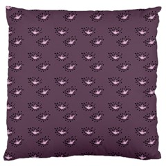 Zodiac Bat Pink Grey Large Cushion Case (one Side) by snowwhitegirl