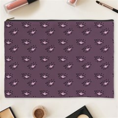 Zodiac Bat Pink Grey Cosmetic Bag (xxxl) by snowwhitegirl