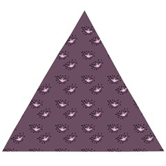 Zodiac Bat Pink Grey Wooden Puzzle Triangle