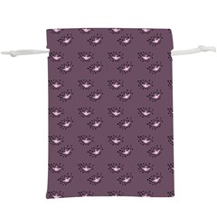 Zodiac Bat Pink Grey  Lightweight Drawstring Pouch (xl) by snowwhitegirl