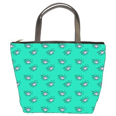 Zodiac Bat Pink Teal Bucket Bag by snowwhitegirl