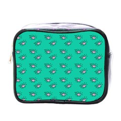 Zodiac Bat Pink Teal Mini Toiletries Bag (one Side) by snowwhitegirl