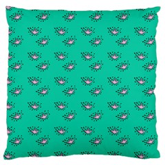 Zodiac Bat Pink Teal Large Cushion Case (one Side) by snowwhitegirl