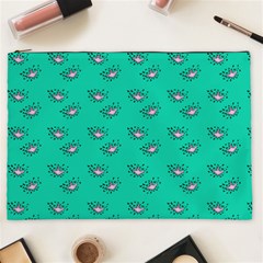 Zodiac Bat Pink Teal Cosmetic Bag (xxl) by snowwhitegirl