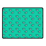 Zodiac Bat Pink Teal Double Sided Fleece Blanket (Small)  45 x34  Blanket Front