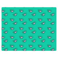 Zodiac Bat Pink Teal Double Sided Flano Blanket (medium)  by snowwhitegirl