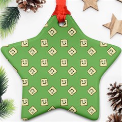 Happy Toast Green Ornament (star) by snowwhitegirl