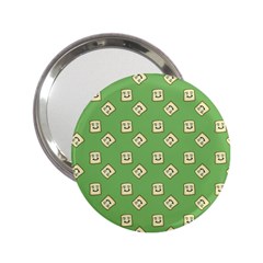 Happy Toast Green 2 25  Handbag Mirrors by snowwhitegirl