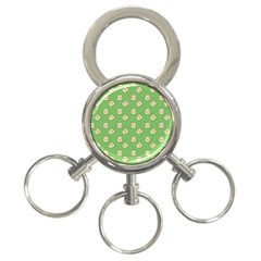 Happy Toast Green 3-ring Key Chain by snowwhitegirl