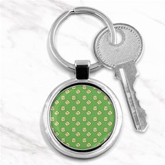 Happy Toast Green Key Chain (round) by snowwhitegirl