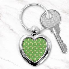 Happy Toast Green Key Chain (heart) by snowwhitegirl