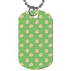 Happy Toast Green Dog Tag (one Side) by snowwhitegirl