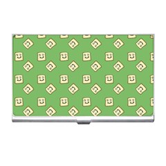 Happy Toast Green Business Card Holder by snowwhitegirl