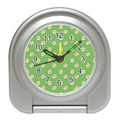 Happy Toast Green Travel Alarm Clock by snowwhitegirl