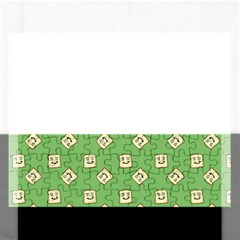 Happy Toast Green Rectangular Jigsaw Puzzl