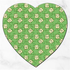 Happy Toast Green Jigsaw Puzzle (Heart)