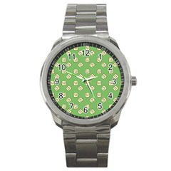 Happy Toast Green Sport Metal Watch by snowwhitegirl