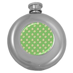 Happy Toast Green Round Hip Flask (5 Oz) by snowwhitegirl