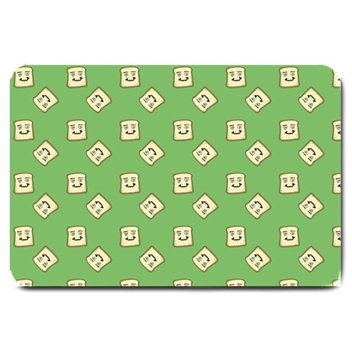 Happy Toast Green Large Doormat 